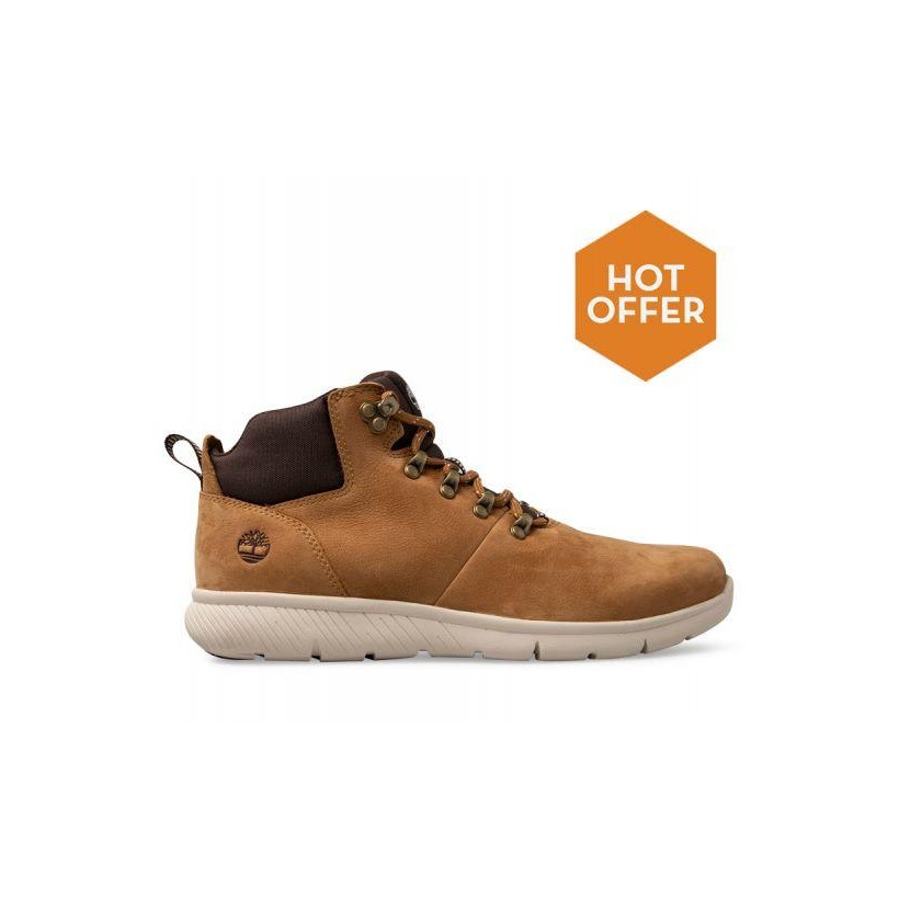 Wheat Wanderer - Men's Boltero Leather Hiker Boots Mens Boots Shoes by Timberland