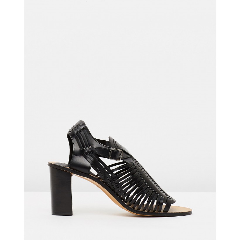 Noreen Woven Sandals Black by Topshop