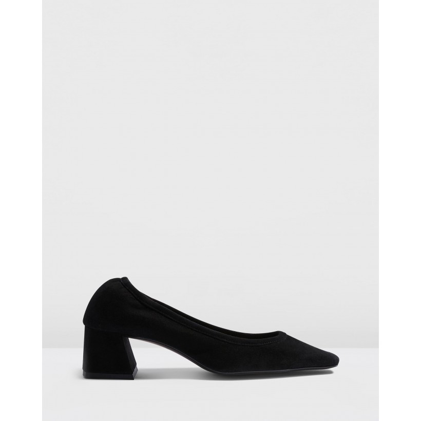 Jemima Soft Low Back Shoes Black by Topshop