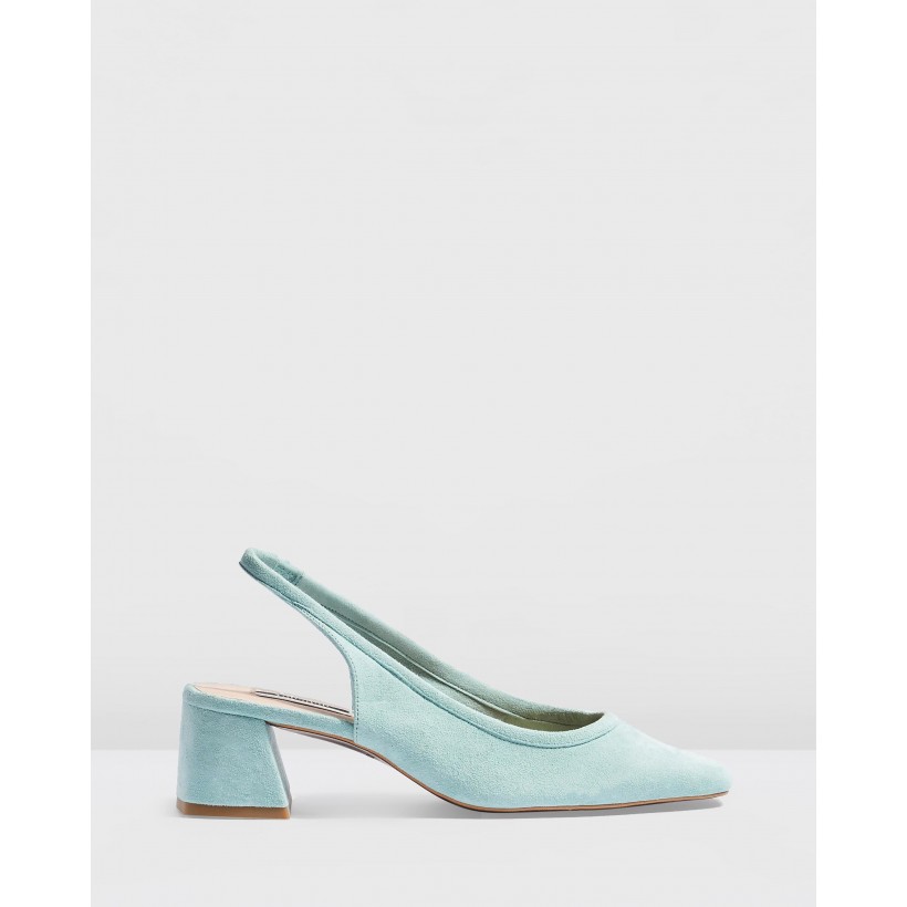 Jelly Slingback Heels Mint by Topshop