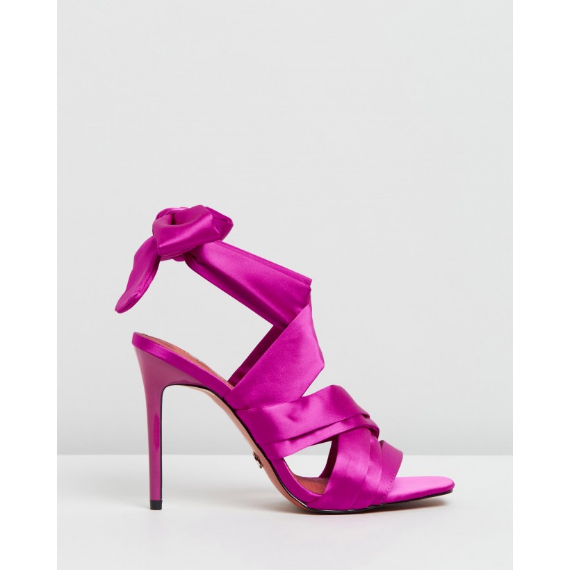 Roka Wrap Tie Sandals Pink by Topshop