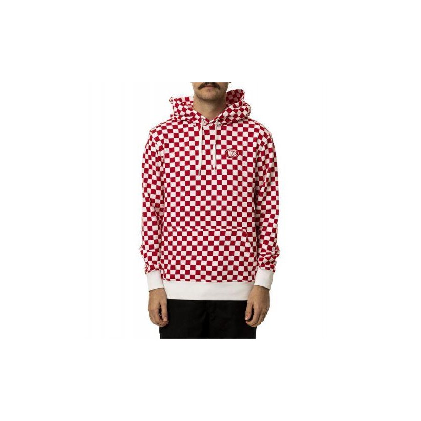 Racing Red - All Checker On Fleece Hood Sale Shoes by Vans
