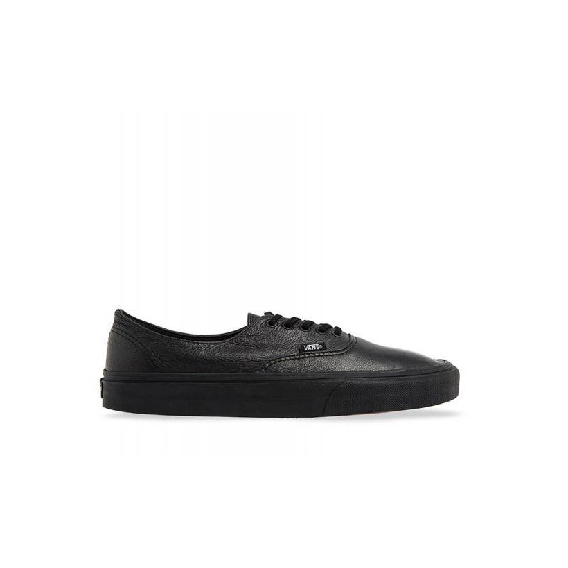 Authentic Decon (Leather) Black/Black - (Premium Leather)Black/black Unisex-Casual Shoes by Vans