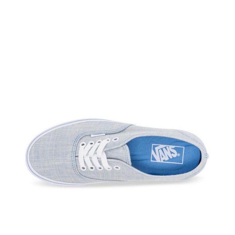 (Chambray) Alaskan Blue/True White - Authentic Alaskan Cambray Blue Sale Shoes by Vans
