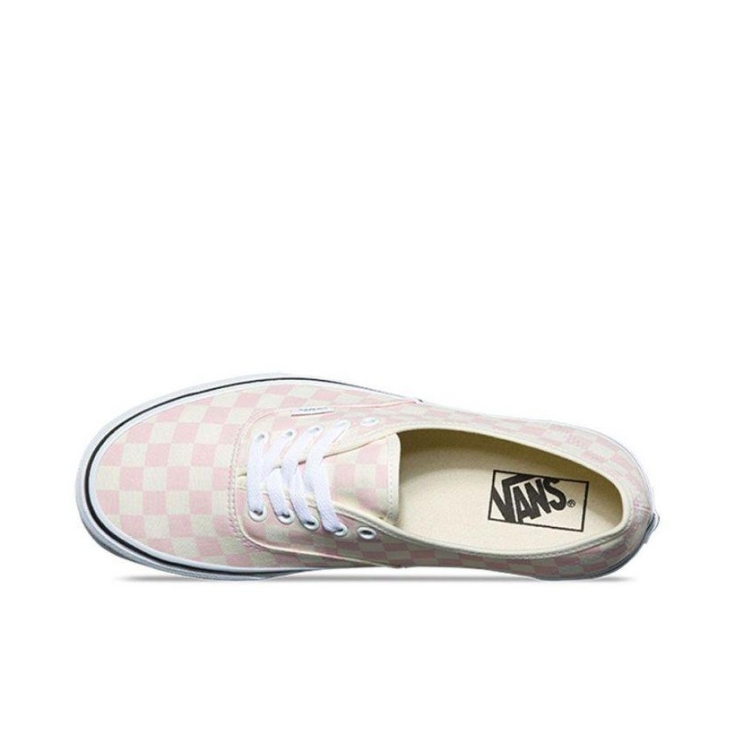 (Checkerboard) Chalk Pink/Classic White - Authentic Checkerboard Sale Shoes by Vans