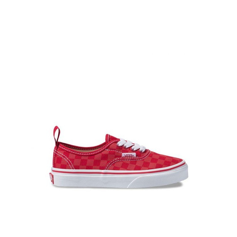 (Checkerboard) Tango Red - AUTHENTIC ELASTIC LACE Sale Shoes by Vans