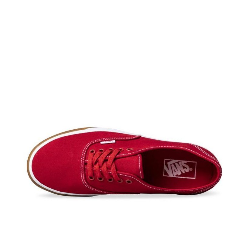 (Gum Bumper) Red/True White - Authentic Gum Bumper Sale Shoes by Vans