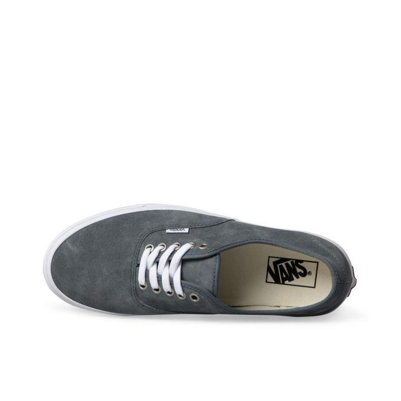 (Pig Suede) Stormy Weather/True White - Authentic Pig Suede Sale Shoes by Vans