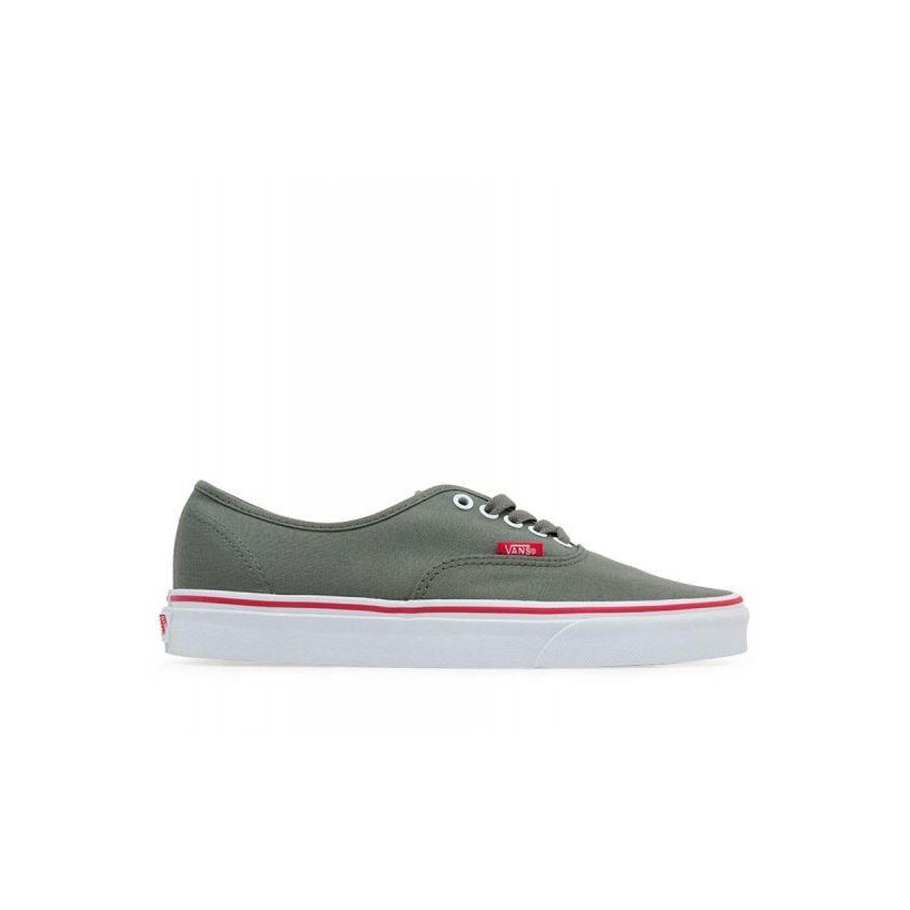 (Pop) Caster Gray/Racing Red - Authentic Pop Castor Grey/Red Sale Shoes by Vans