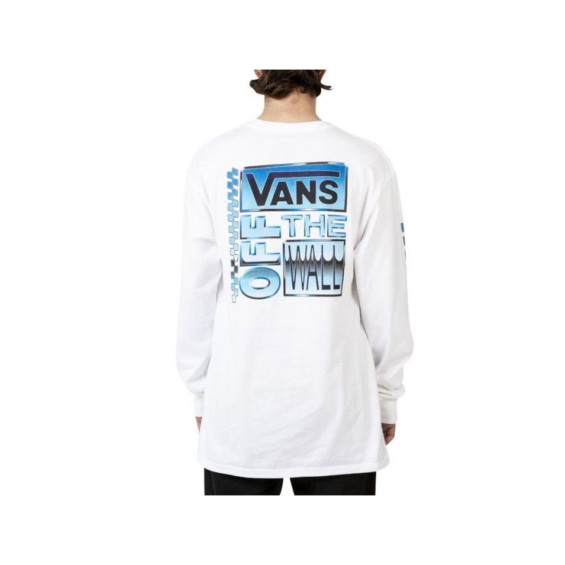 White - AVE CHROME LONG SLEEVE SHIRT WHITE Sale Shoes by Vans