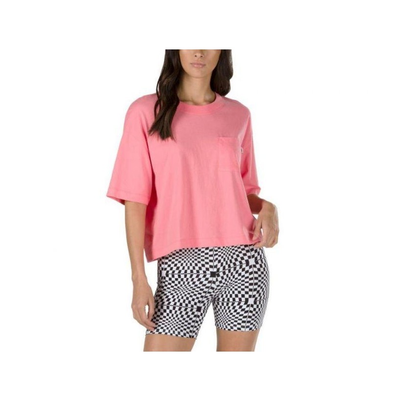 STRAWBERRY PINK - Brush Off Strawberry Pink Short Sleeve Top Sale Shoes by Vans