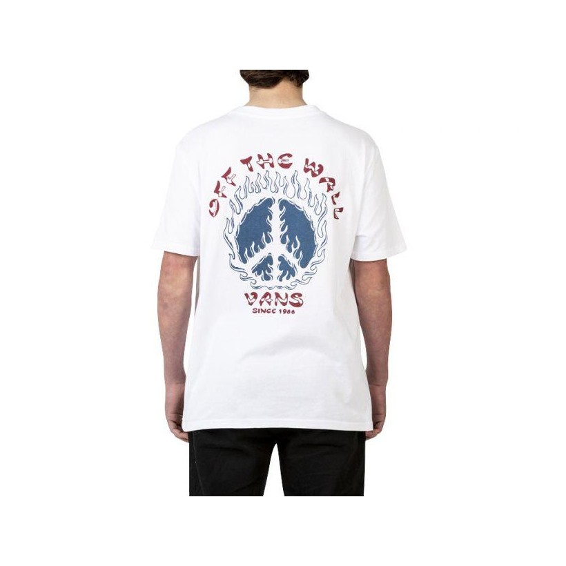 White - BURNT OUT SHORT SLEEVE TEE WHITE Sale Shoes by Vans