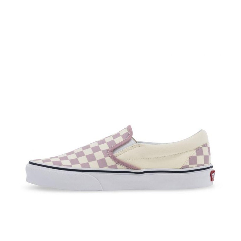 (Checkerboard) Zephyr Pink - Classic Slip On Sale Shoes by Vans