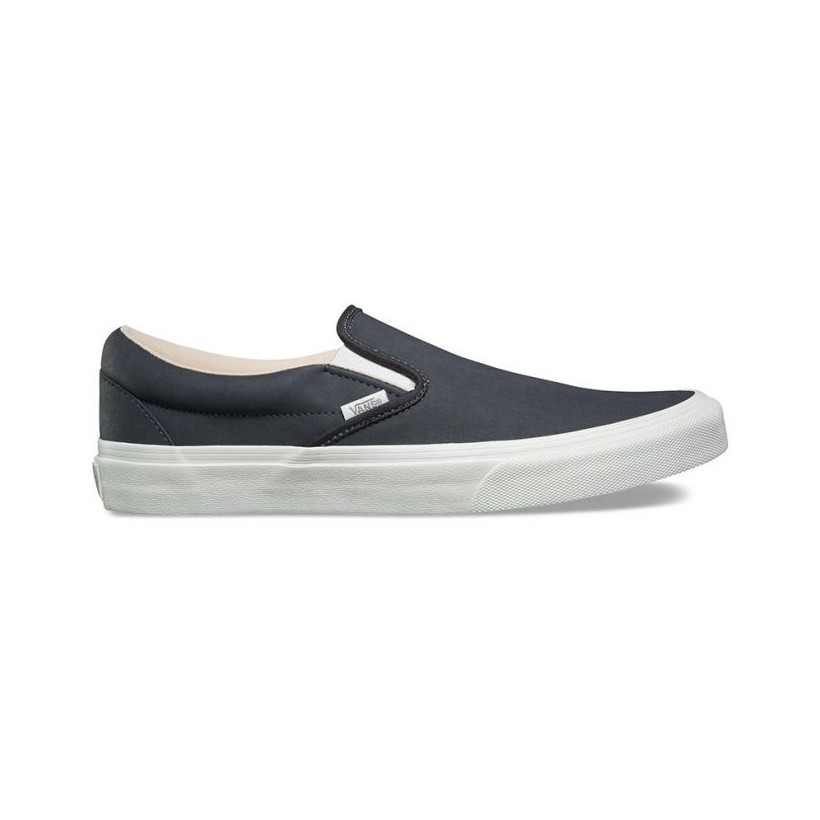 (Vansbuck) Asphalt/Blanc De Blanc - Classic Slip-On Sale Shoes by Vans