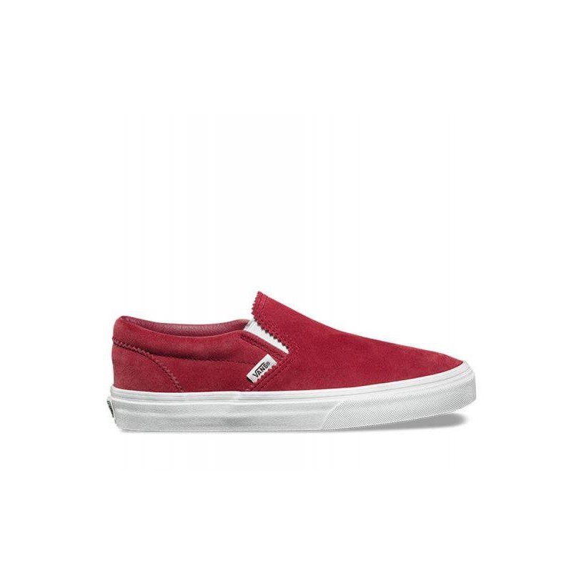 (Pinked Suede) Apple Butter/Blanc De Blanc - Classic Slip On Sale Shoes by Vans