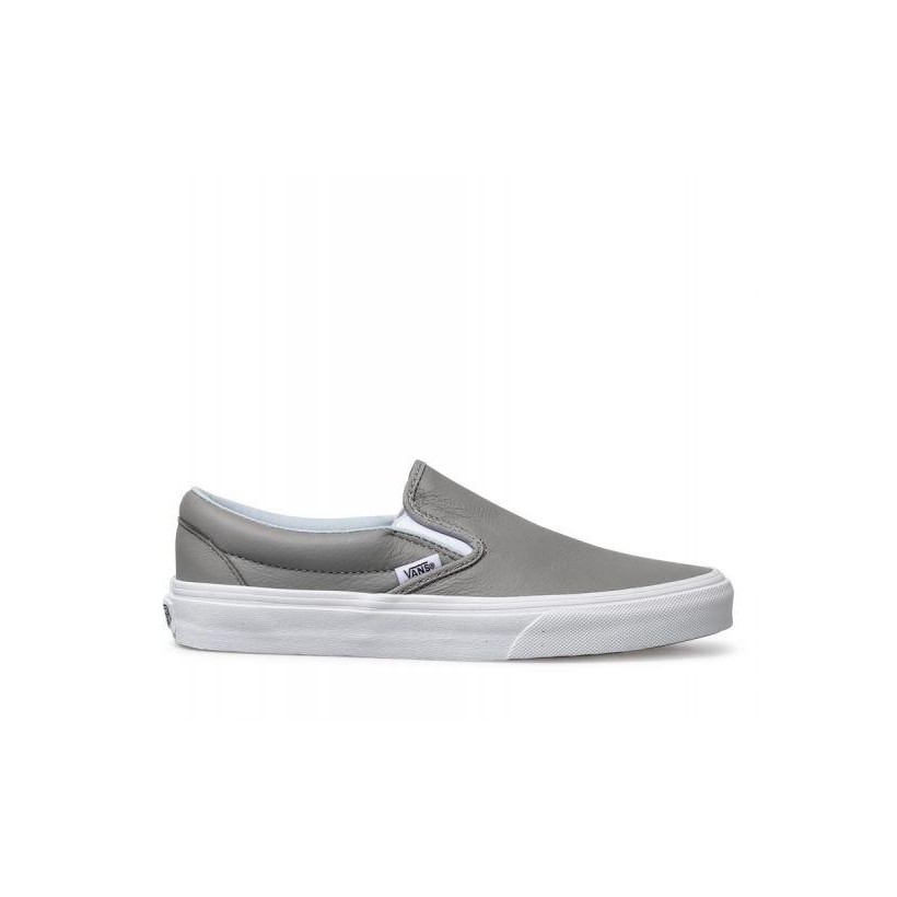 (Leather) Oxford/Drizzle - Classic Slip On Sale Shoes by Vans