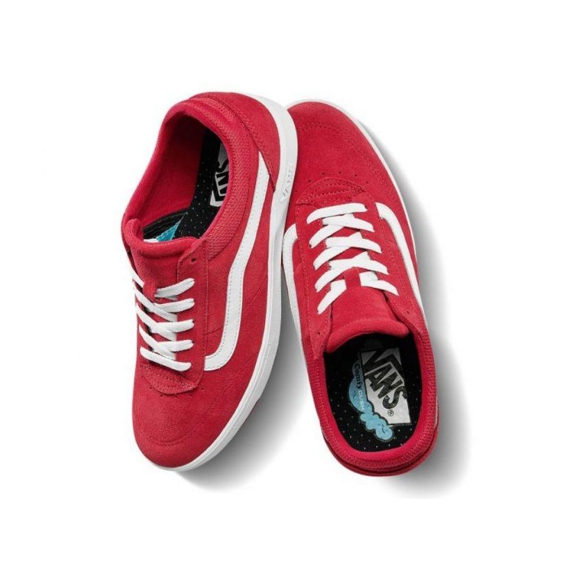 Staple Racing Red True White Comfycush Cruze Racing Red White Sale Shoes by Vans