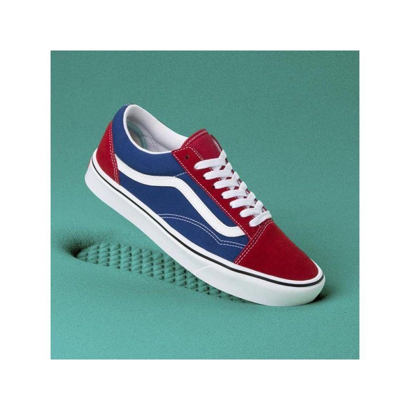 (Two-Tone) Chili Pepper/True Blue - COMFYCUSH OLD SKOOL CHILI Sale Shoes by Vans