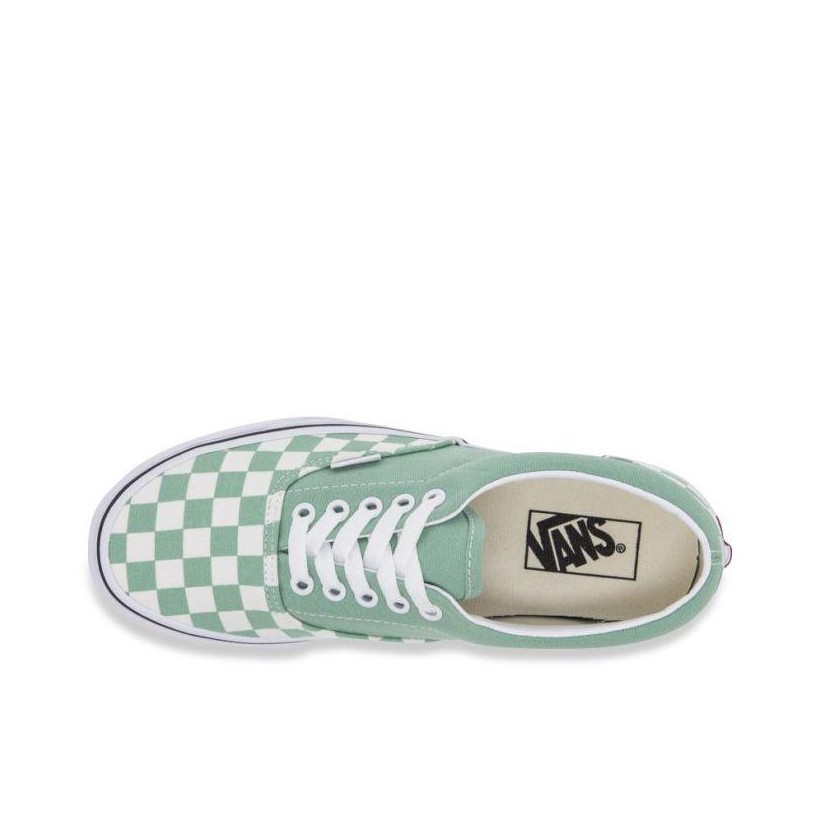 (Checkerboard) Neptune Green/True White - Era Checkerboard Neptune Green/True White Sale Shoes by Vans