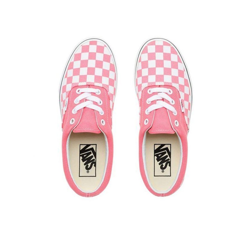 Strawberry Pink/True White - Era Checkerboard Strawberry Pink/True White Sale Shoes by Vans