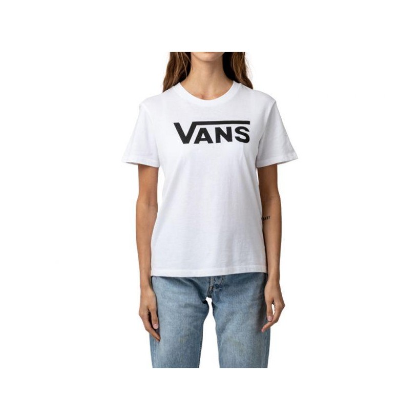 White - FLYING V CREW TEE WHITE Sale Shoes by Vans