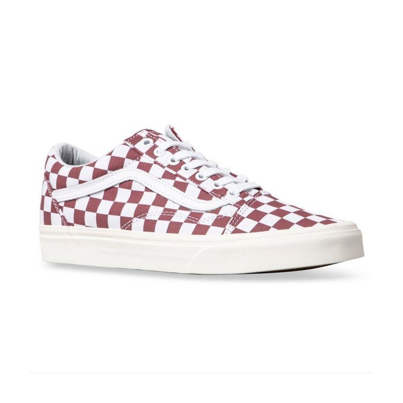 (Checkerboard) Port Royale/Marshmallow - Old Skool Sale Shoes by Vans