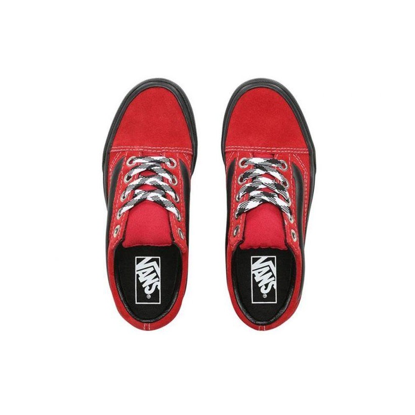 (90S Retro) Chili Pepper/Black - Old Skool 90s Retro Lug Platform Red Sale Shoes by Vans