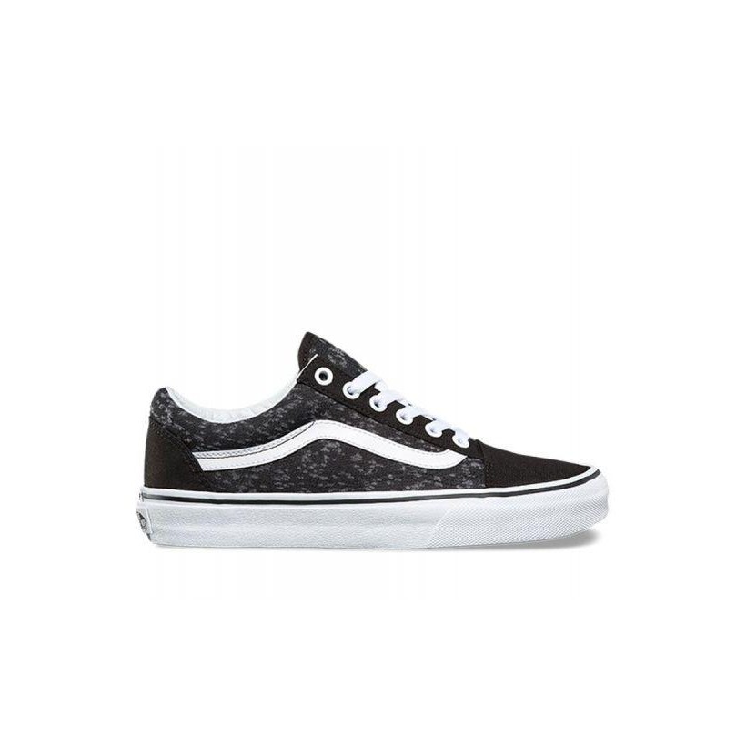 Old Skool Marled Canvas - (Marled Canvas) Black/True Wht Unisex-Casual Shoes by Vans