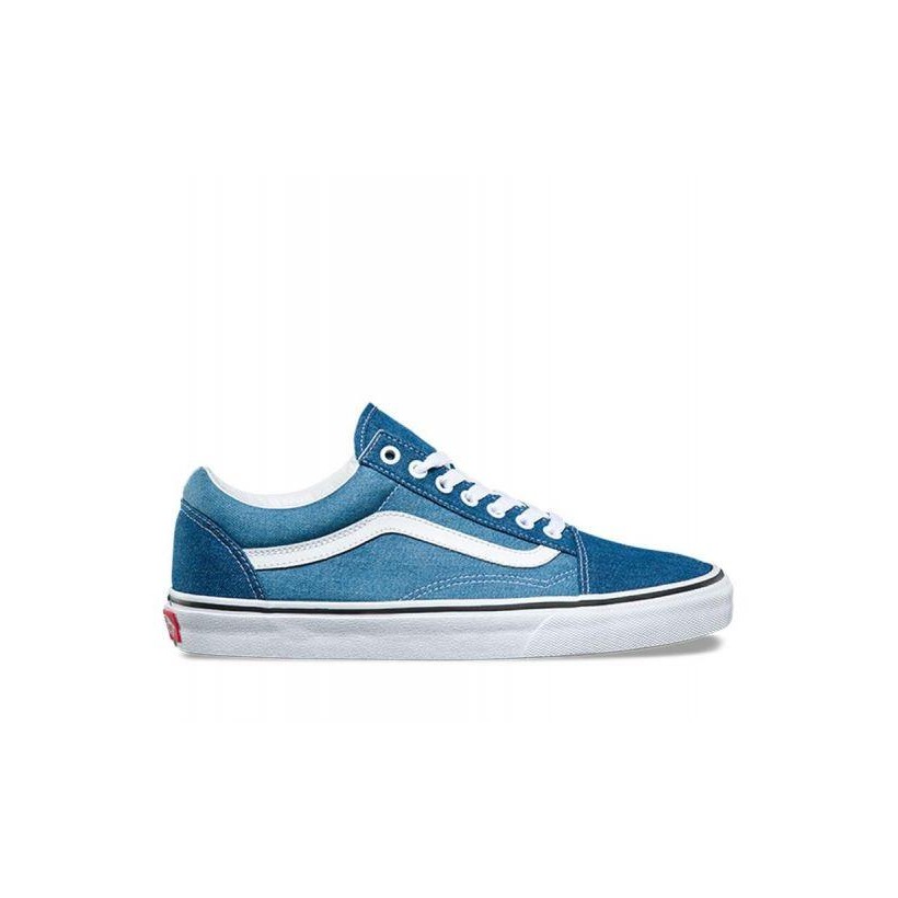 Old Skool Two-Tone - (Denim 2-Tone) Blue/True White Unisex-Casual Shoes by Vans