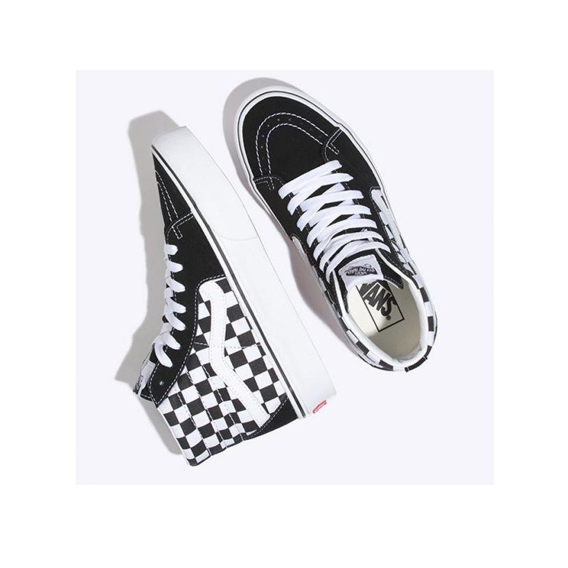 Checkerboard/True White - Sk8-Hi Platform 2.0 Sale Shoes by Vans