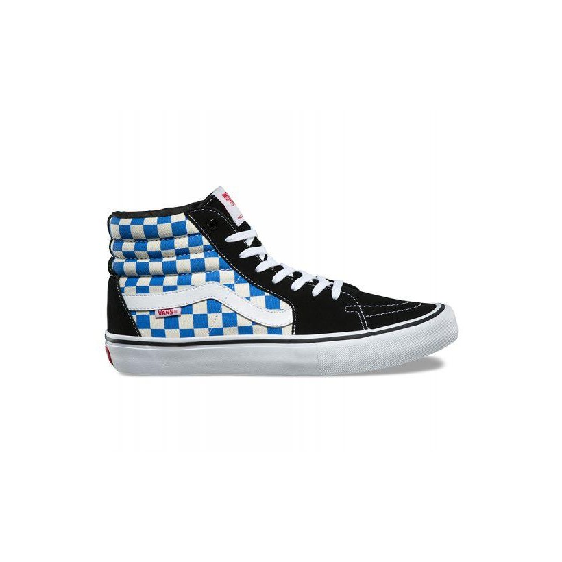 (Checkerboard) Black/Victoria Blue - Sk8-Hi Pro Sale Shoes by Vans
