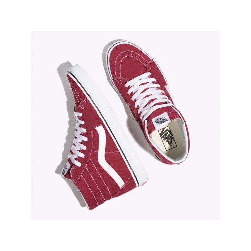Rumba Red/True White - Sk8-Hi Rumba Red/White Sale Shoes by Vans