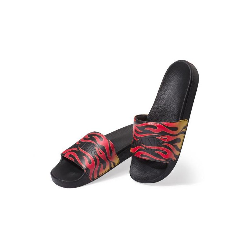 (Flame) Black - Slide-On Sale Shoes by Vans