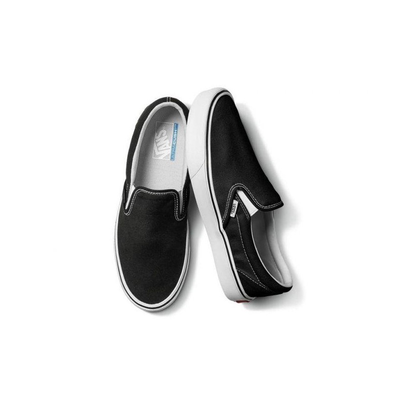 Black/True White - Slip On Lite Sale Shoes by Vans