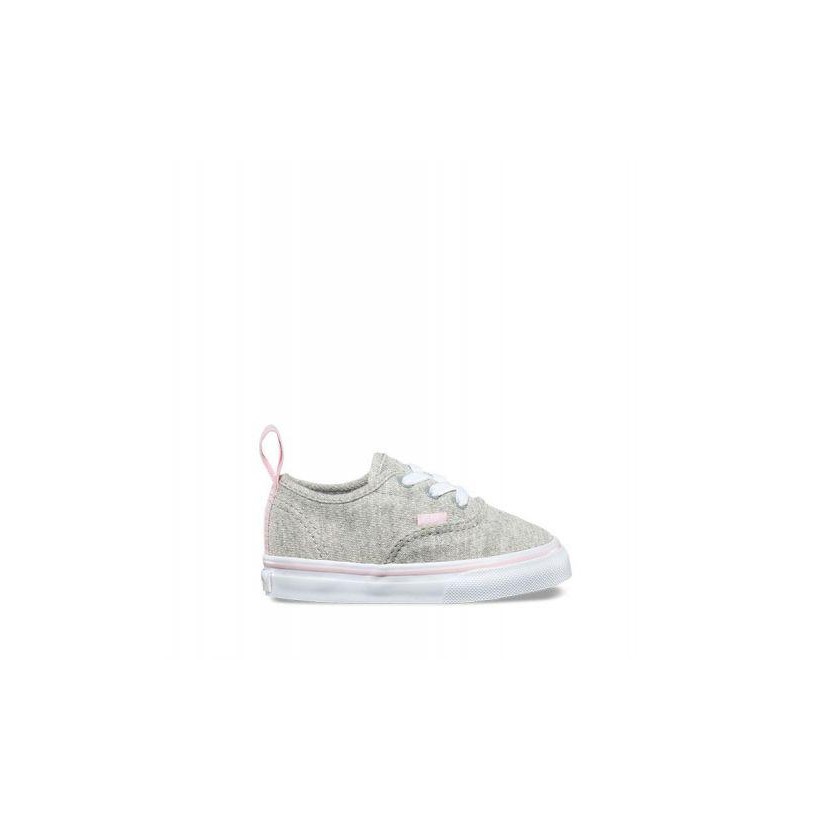(Shimmer Jersey) Gray/Pink - Toddler Authentic Elastic Lace Sale Shoes by Vans