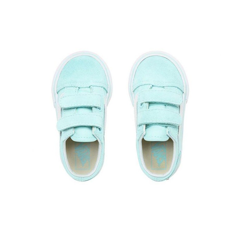 Blue Tint/True White - Toddler Old Skool Velcro Tint/True White Sale Shoes by Vans