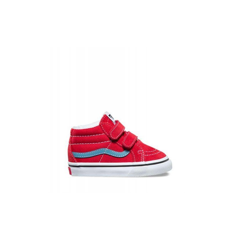Rococco Red/Adriatic Blue - Toddler SK8-Mid Reissue Sale Shoes by Vans