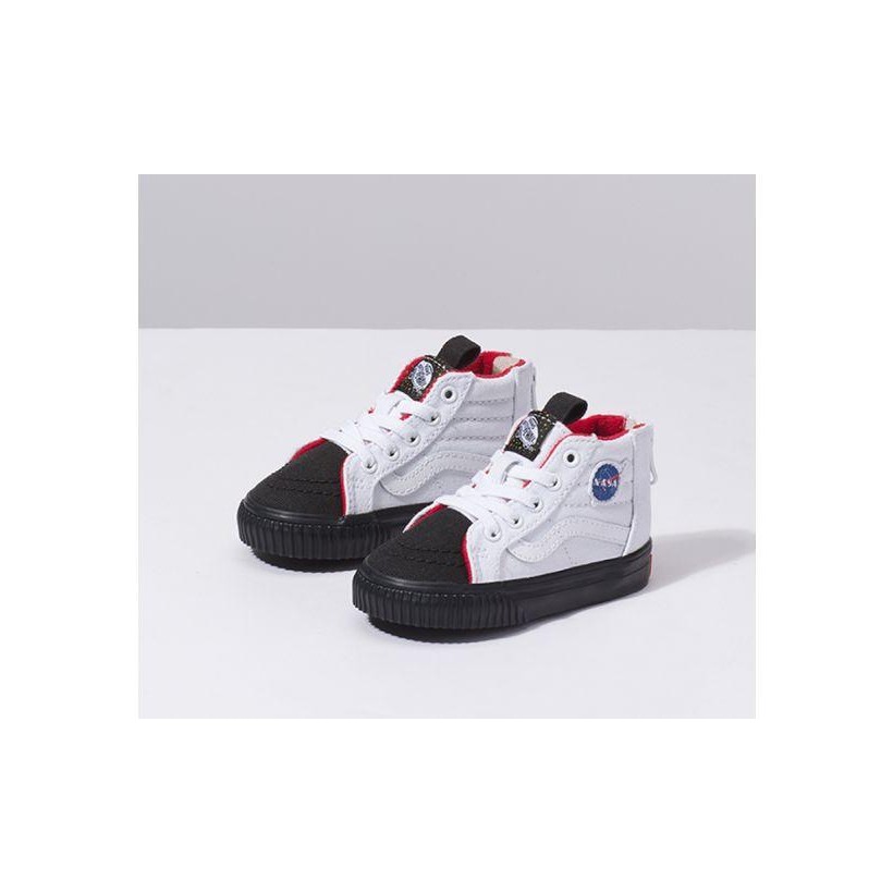 (Mte Nasa) True White/Black - Toddler Space Voyager MTE Sk8-Hi Zip Sale Shoes by Vans