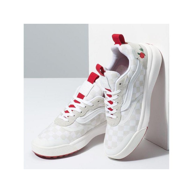 (Leila Hurst) White/Checkerboard - Ultrarange Rapidweld Leila Hurst Sale Shoes by Vans