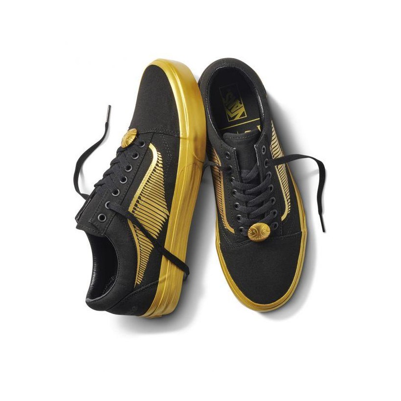 (Harry Potter) Golden Snitch/Black - Vans X Harry Potter Old Skool Golden Snitch Sale Shoes by Vans