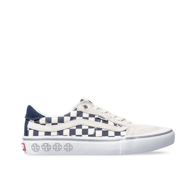 (Independent) Marshmallow/Dress Blues - Vans X Independent Style 112 Pro Sale Shoes by Vans