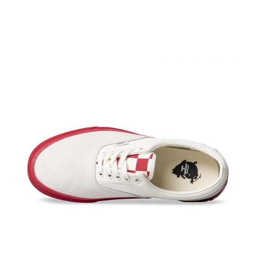 (Y.O.P./Purlicue) Marshmallow/Racing Red - Vans x Purlicue Era Sale Shoes by Vans