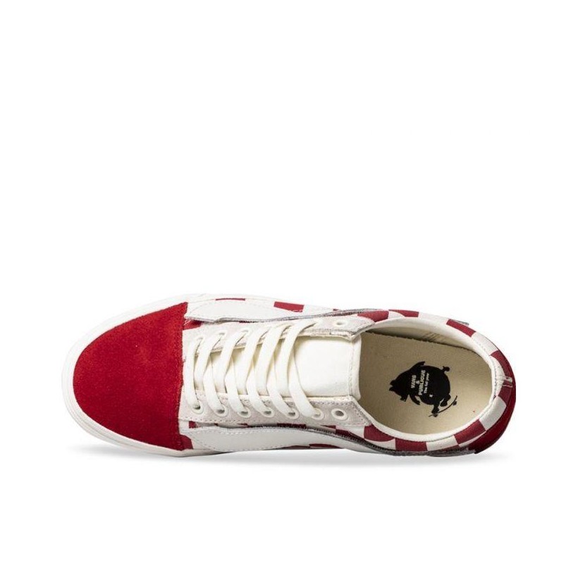 (Y.O.P./Purlicue) Racing Red/Marshmallow - Vans x Purlicue Old Skool Sale Shoes by Vans