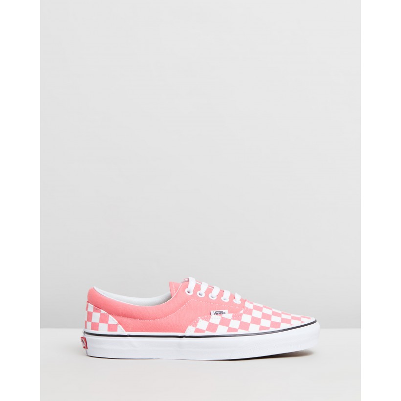 Era Checkerboard - Women's Checkerboard Strawberry Pink & True White by Vans