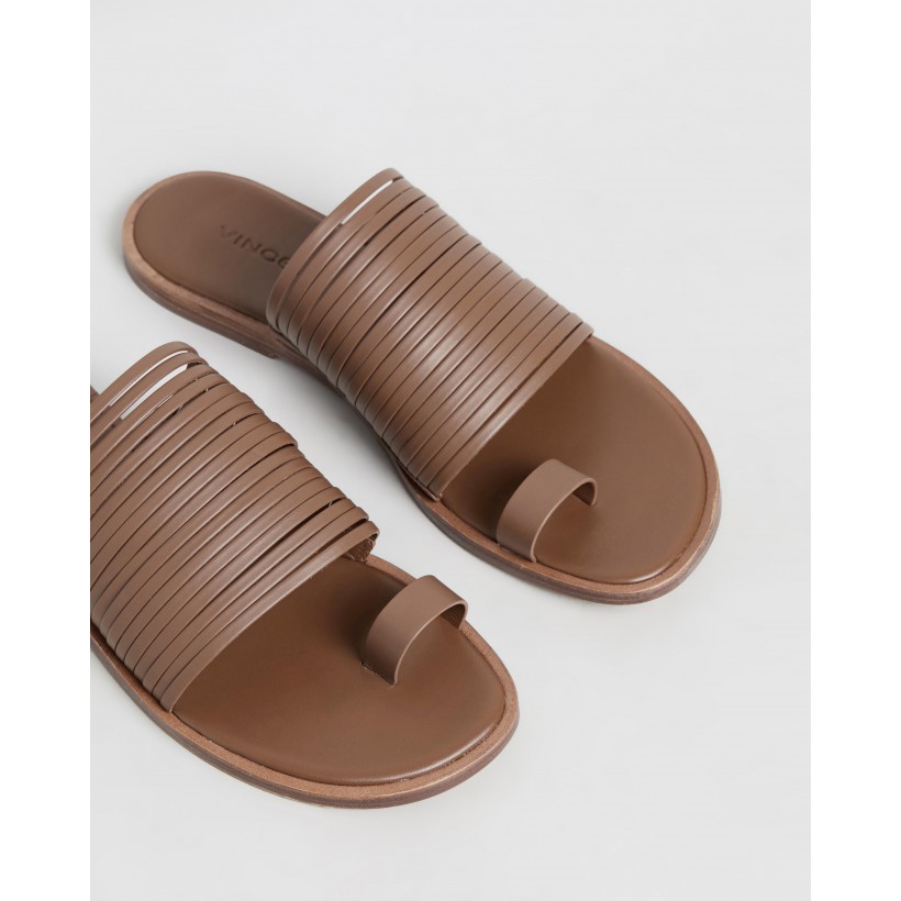 Penrose Leather Sandals Tan by Vince