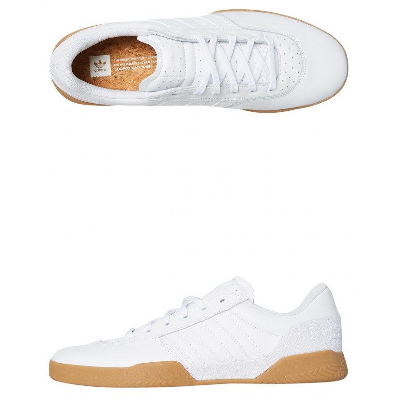 City Cup Leather Shoe White Gum By ADIDAS