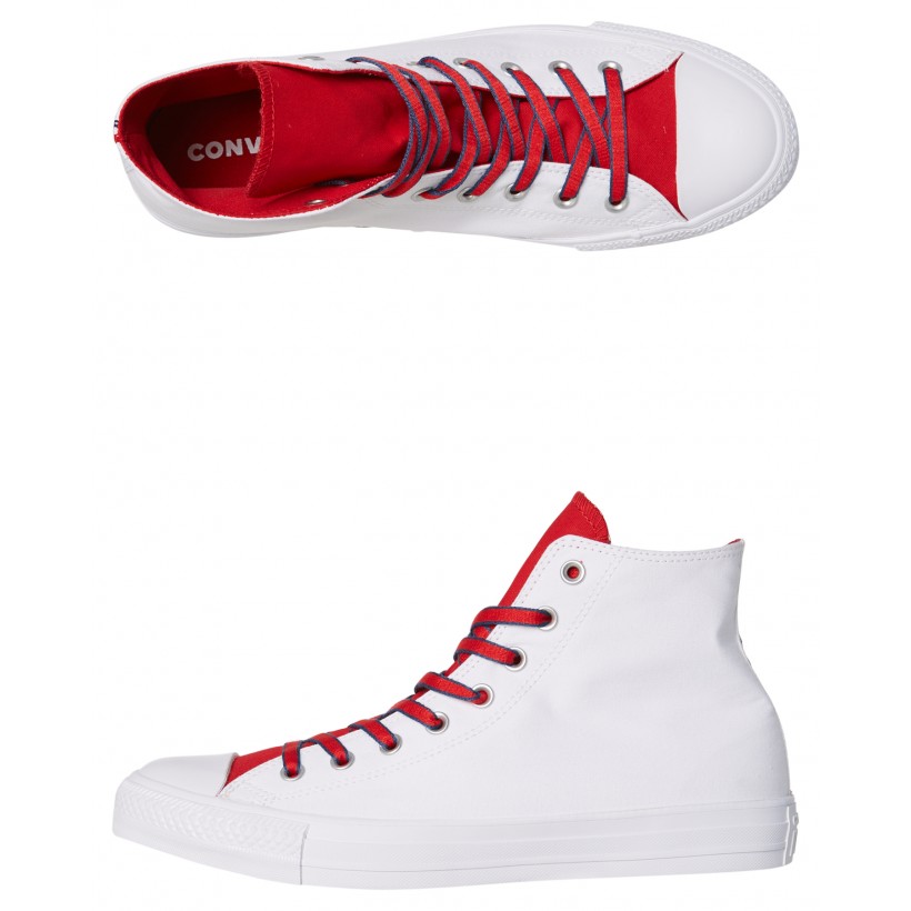 Chuck Taylor All Star Court Prep Hi Shoe White Gym Red By CONVERSE