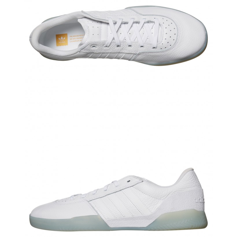City Cup Leather Shoe White White By ADIDAS