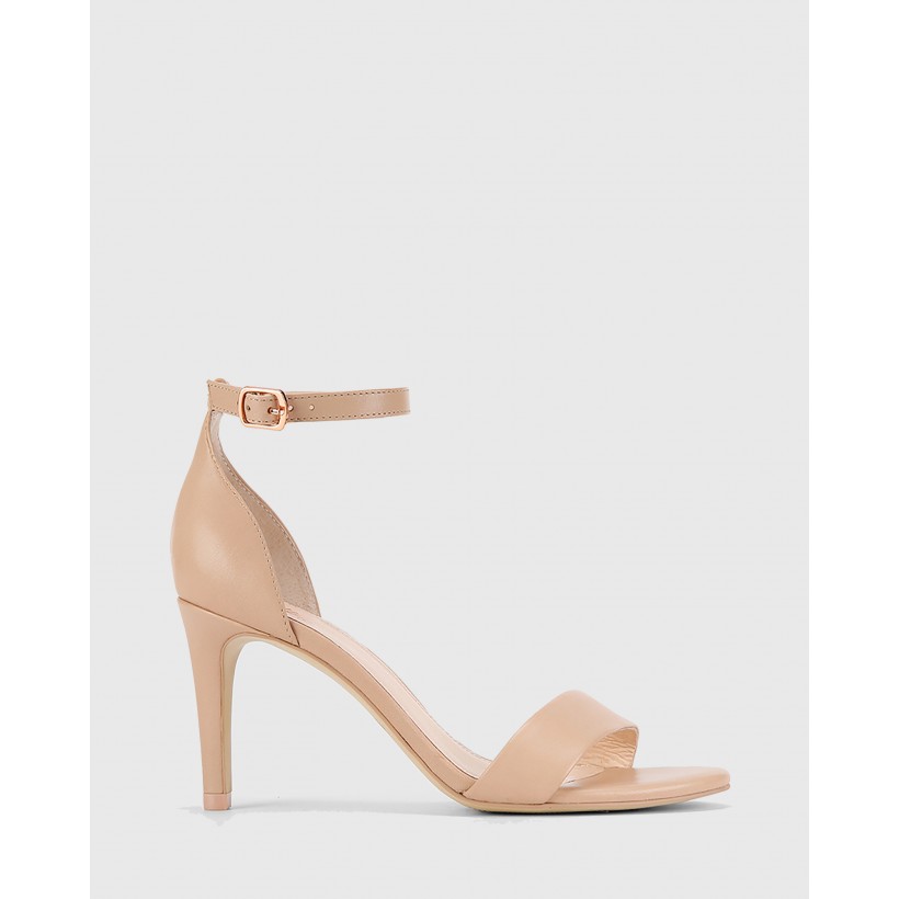 Imina Ankle Strap Stiletto Heels Nude by Wittner