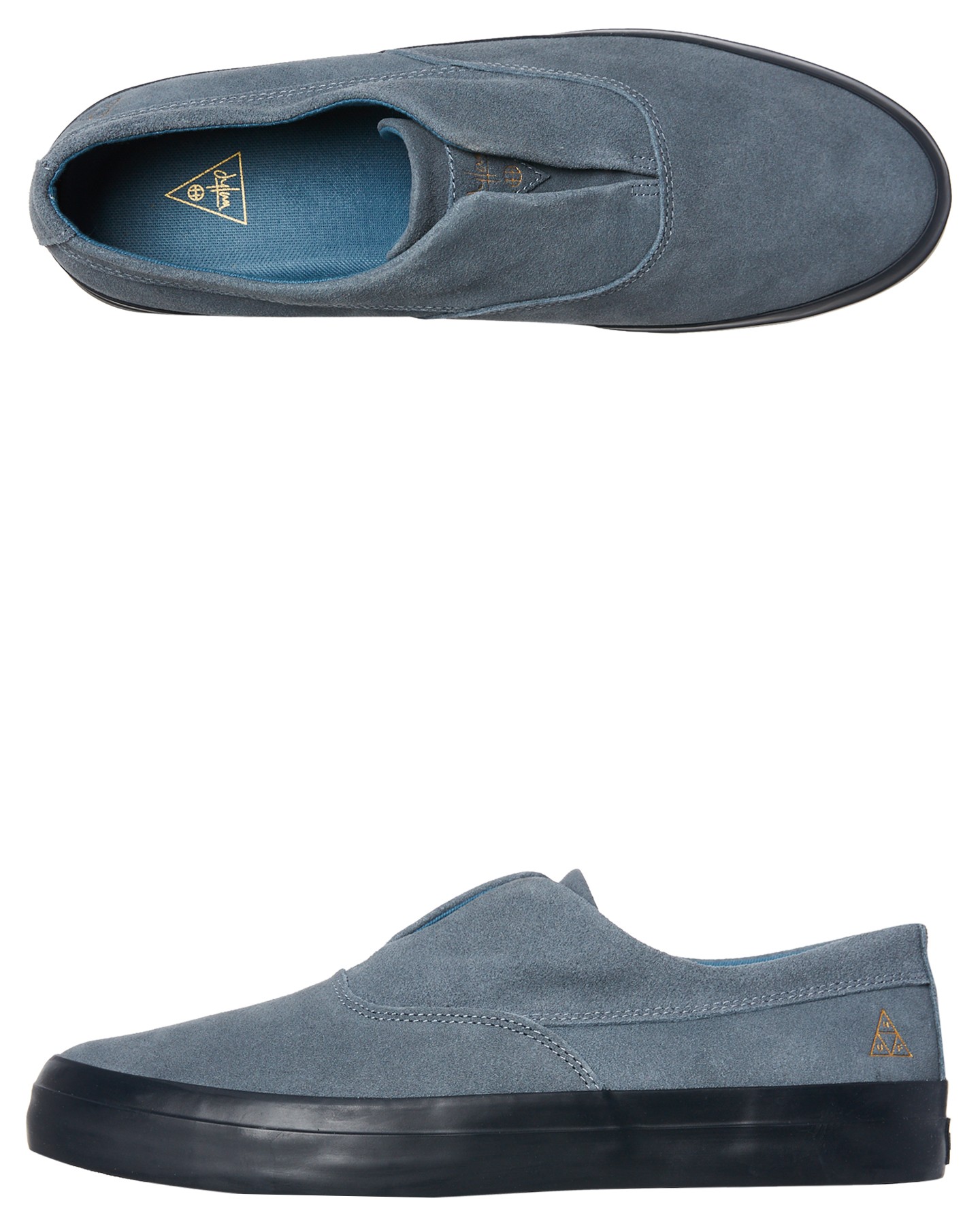 Blue Stone Coloured Dylan Rieder Slip On Suede Shoe Blue Stone By HUF |  ShoeSales